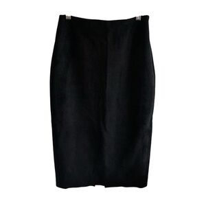 Aritzia Babaton Black Faux Suede Pencil Skirt